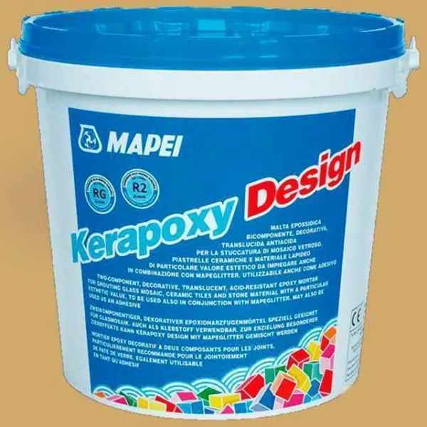 Эпоксидная затирка Mapei Kerapoxy Design №741 Глянцевый песочный 3 кг.